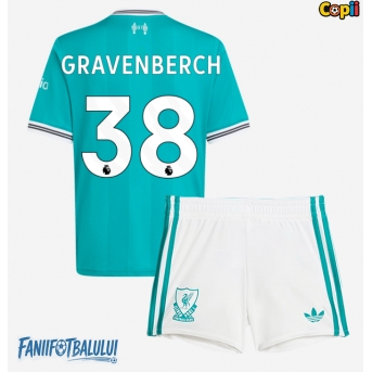 Liverpool Ryan Gravenberch #38 Echipament de Fotbal Replică 2025-26 Copii Treilea (+ Șorturi)